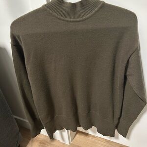 Twik Women's Olive Turtleneck Sweater